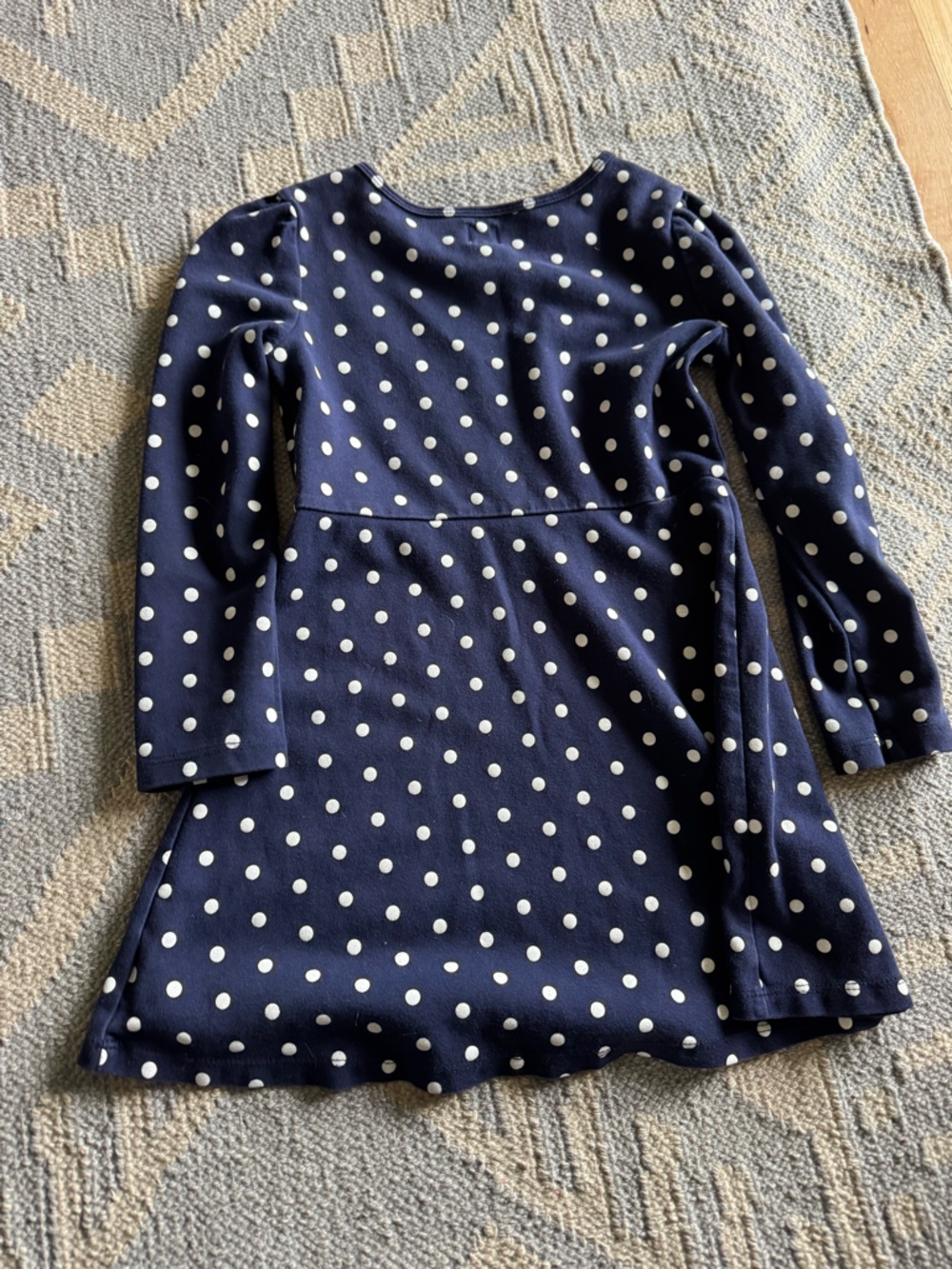 Hanna Andersson Tank and GAP Navy Polka Dot Dress, Girls bundle 6-7 - Picture 4 of 10